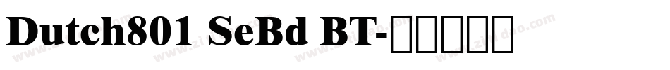 Dutch801 SeBd BT字体转换